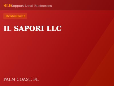 IL SAPORI LLC — Restaurant in PALM COAST, FL