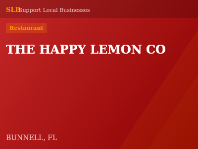 THE HAPPY LEMON CO — Restaurant in BUNNELL, FL