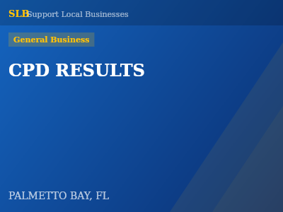 CPD RESULTS — General Business in PALMETTO BAY, FL