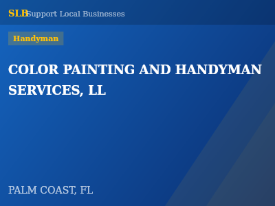 COLOR PAINTING AND HANDYMAN SERVICES, LL — Handyman in PALM COAST, FL