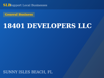 18401 DEVELOPERS LLC — General Business in SUNNY ISLES BEACH, FL