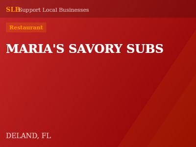 MARIA'S SAVORY SUBS — Restaurant in DELAND, FL