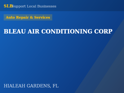 BLEAU AIR CONDITIONING CORP — Auto Repair & Services in HIALEAH GARDENS, FL