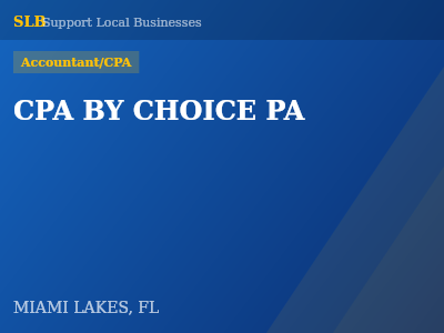 CPA BY CHOICE PA — Accountant/CPA in MIAMI LAKES, FL