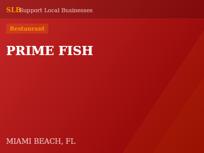 PRIME FISH — Restaurant in MIAMI BEACH, FL