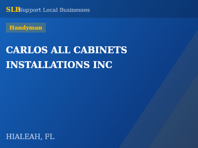 CARLOS ALL CABINETS INSTALLATIONS INC — Handyman in HIALEAH, FL