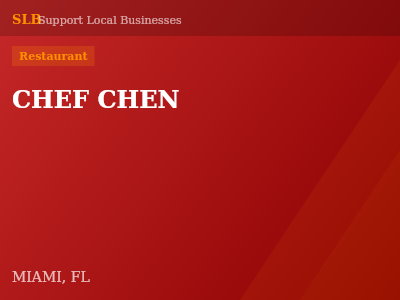CHEF CHEN — Restaurant in MIAMI, FL