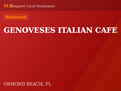 GENOVESES ITALIAN CAFE — Restaurant in ORMOND BEACH, FL