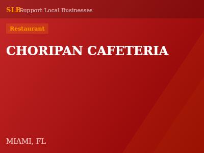CHORIPAN CAFETERIA — Restaurant in MIAMI, FL