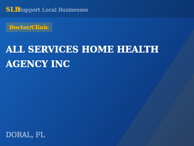 ALL SERVICES HOME HEALTH AGENCY INC — Doctor/Clinic in DORAL, FL