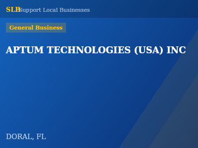 APTUM TECHNOLOGIES (USA) INC — General Business in DORAL, FL