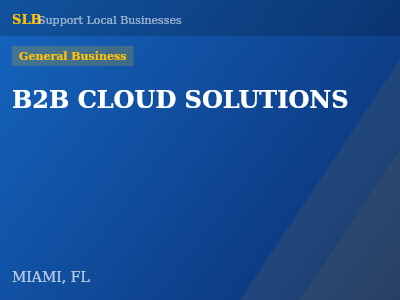 B2B CLOUD SOLUTIONS — General Business in MIAMI, FL