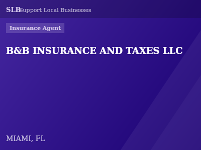 B&B INSURANCE AND TAXES LLC — Insurance Agent in MIAMI, FL