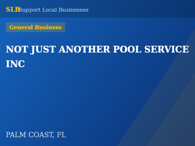 NOT JUST ANOTHER POOL SERVICE INC — General Business in PALM COAST, FL