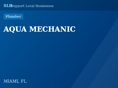 AQUA MECHANIC — Plumber in MIAMI, FL