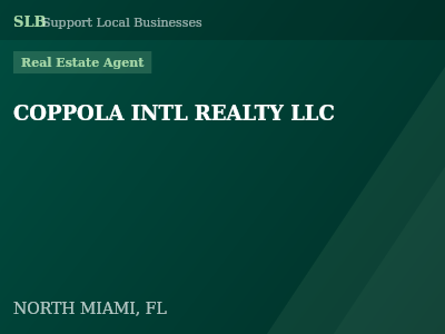 COPPOLA INTL REALTY LLC — Real Estate Agent in NORTH MIAMI, FL