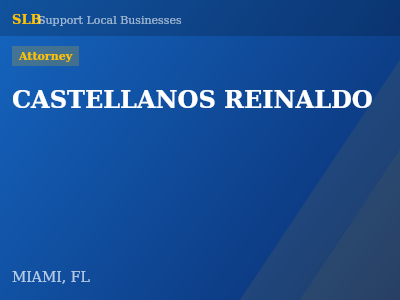 CASTELLANOS REINALDO — Attorney in MIAMI, FL