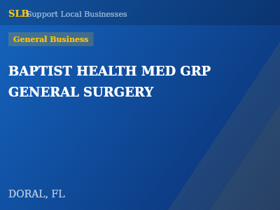 BAPTIST HEALTH MED GRP GENERAL SURGERY — General Business in DORAL, FL