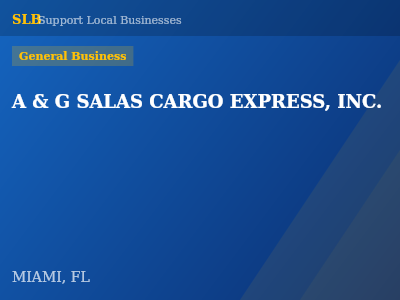 A & G SALAS CARGO EXPRESS, INC. — General Business in MIAMI, FL