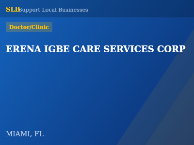 ERENA IGBE CARE SERVICES CORP — Doctor/Clinic in MIAMI, FL