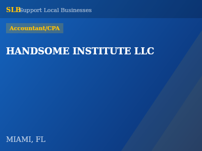 HANDSOME INSTITUTE LLC — Accountant/CPA in MIAMI, FL