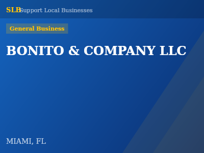 BONITO & COMPANY LLC — General Business in MIAMI, FL
