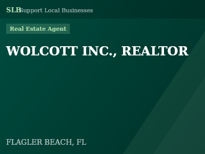 WOLCOTT INC., REALTOR — Real Estate Agent in FLAGLER BEACH, FL