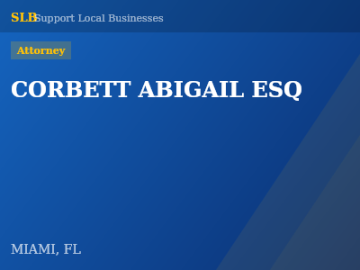 CORBETT ABIGAIL ESQ — Attorney in MIAMI, FL