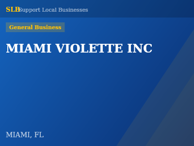 MIAMI VIOLETTE INC — General Business in MIAMI, FL