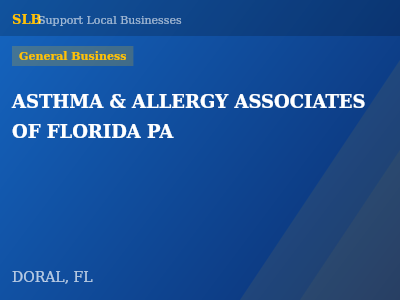 ASTHMA & ALLERGY ASSOCIATES OF FLORIDA PA — General Business in DORAL, FL