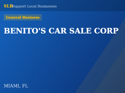 BENITO'S CAR SALE CORP — General Business in MIAMI, FL