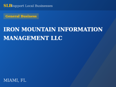 IRON MOUNTAIN INFORMATION MANAGEMENT LLC — General Business in MIAMI, FL