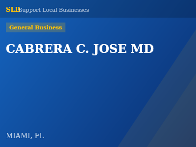 CABRERA C. JOSE MD — General Business in MIAMI, FL