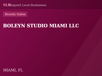 BOLEYN STUDIO MIAMI LLC — Beauty Salon in MIAMI, FL