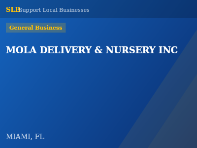 MOLA DELIVERY & NURSERY INC — General Business in MIAMI, FL