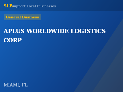 APLUS WORLDWIDE LOGISTICS CORP — General Business in MIAMI, FL