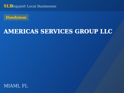 AMERICAS SERVICES GROUP LLC — Handyman in MIAMI, FL