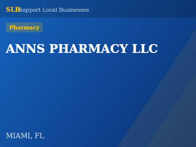 ANNS PHARMACY LLC — Pharmacy in MIAMI, FL