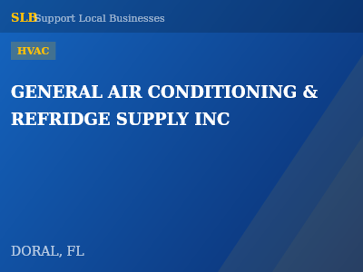 GENERAL AIR CONDITIONING & REFRIDGE SUPPLY INC — HVAC in DORAL, FL