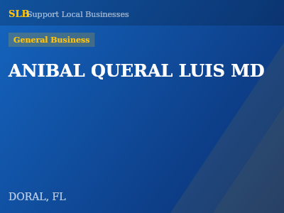 ANIBAL QUERAL LUIS MD — General Business in DORAL, FL