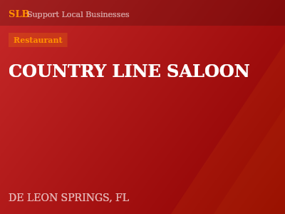 COUNTRY LINE SALOON — Restaurant in DE LEON SPRINGS, FL