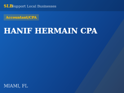 HANIF HERMAIN CPA — Accountant/CPA in MIAMI, FL