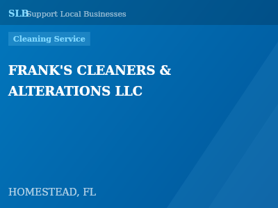 FRANK'S CLEANERS & ALTERATIONS LLC — Cleaning Service in HOMESTEAD, FL