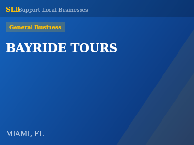 BAYRIDE TOURS — General Business in MIAMI, FL