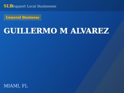 GUILLERMO M ALVAREZ — General Business in MIAMI, FL