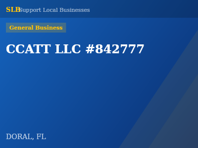 CCATT LLC #842777 — General Business in DORAL, FL