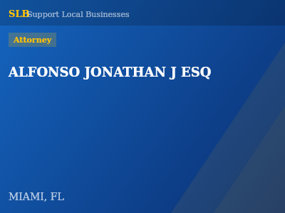 ALFONSO JONATHAN J ESQ — Attorney in MIAMI, FL
