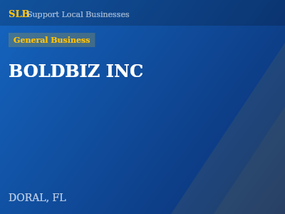 BOLDBIZ INC — General Business in DORAL, FL