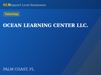 OCEAN LEARNING CENTER LLC. — Tutoring in PALM COAST, FL