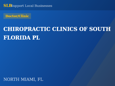 CHIROPRACTIC CLINICS OF SOUTH FLORIDA PL — Doctor/Clinic in NORTH MIAMI, FL